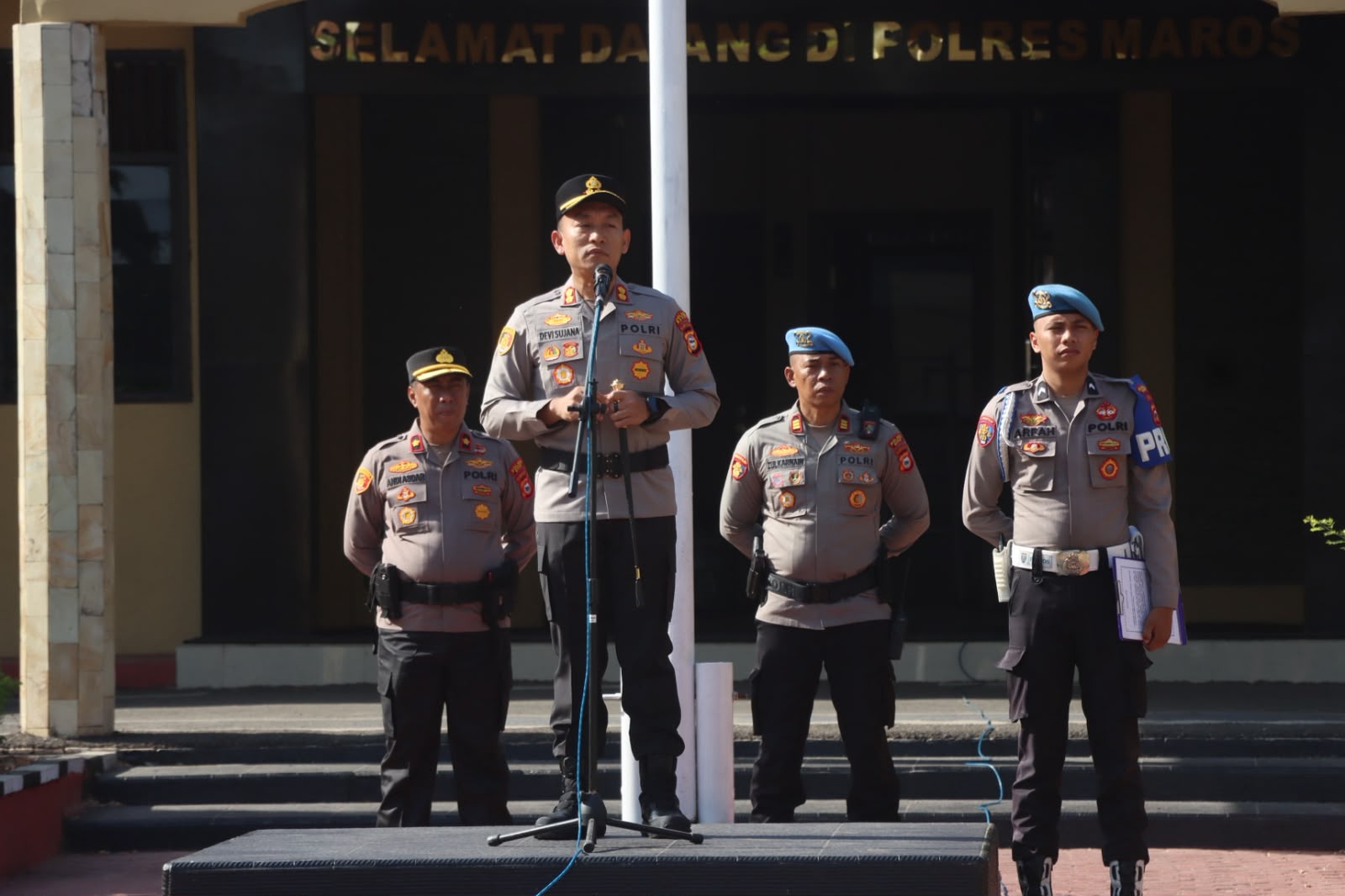 Dukung Program Kapolri, Polres Maros Masif Gaungkan Polisi Bersama Masyarakat.