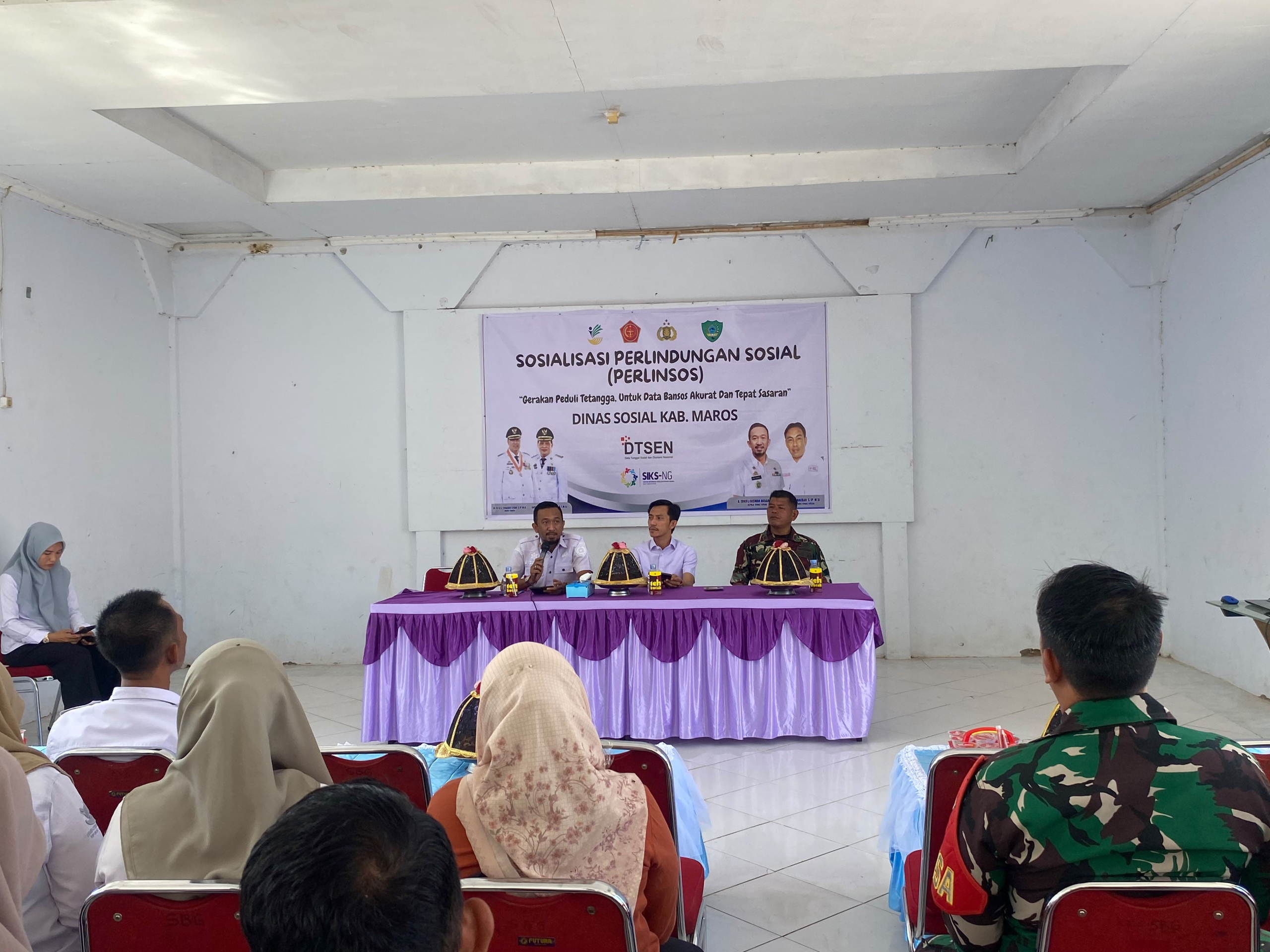 Sinergi Lintas Sektor, Dinas Sosial Kabupaten Maros Genjot Sosialisasi Perlinsos Berbasis Digital Demi Wujudkan Gerakan Peduli Tetangga.